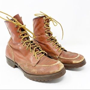 Red Wing vintage 1960’s leather Tuffy boots